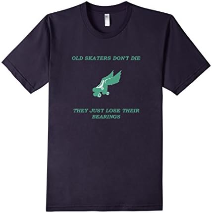 Old Skaters Don't Die Quad Skate Shirt - Male XL - Navy