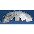 100 Silver Tote Bag Metallic Shopping Gift Displays 6.75"