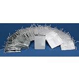 100 Silver Tote Bag Metallic Shopping Gift Displays 6.75"