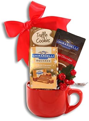 Ghirardelli Hot Cocoa Gift Set in Shrink Wrap with Milk Chocolate and Truffle Cookies