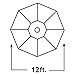 Coolaroo Cantilever Umbrella Round 12' Smoke
