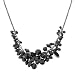 Black Bead Cluster Statement Necklace