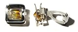 Sterling Silver Take-off Collection Designer Cuff Links