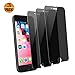 [3-Pack] pehael iPhone 8 Plus 7 Plus High Definition Privacy Screen Protector, Black Tempered Glass Screen Protector, Easy Install