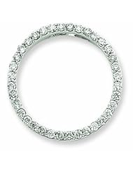 0.8 Carat 14K White Gold Diamond Circle Pendant