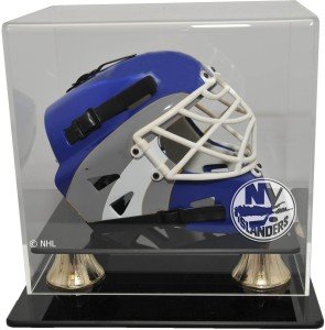 New York Islanders Mini Hockey Helmet Display Case, Horizontal View