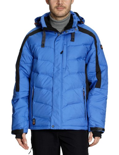 Killtec 19094  Unisex/Herren Daunenjacke mit abzipbarer Kapuze Frenco, royal/schwarz (817), XL
