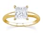 1/10 ct.tw Princess Diamond Solitaire Ring in 14k Yellow Gold