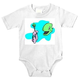 Onesie with green, hook, fish, fishing, bait
