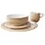 Denby Caramel Stripes 16 Piece Boxed Tableware Dining Set