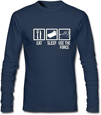 Man's Eat Sleep Use The Force Long Sleeves O Neck Clothing