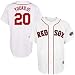 Majestic Boston Red Sox #20 Kevin Youkilis White 2007 MLB World Series Champions Replica Baseball Jersey with Championship Patch