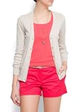 Mango Womens Sheer Fabric Back Cardigan