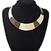 TQS™Chunky Metal Choker Statement Collar Necklace