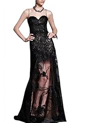 Sexy A-line Cocktail Floor Length Sweetheart Satin Sleeveless Beaded Sequined Lace Backless Homecoming Dress/Pageant Dress/Prom Dress/Party Dress/Wedding Dress 