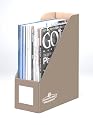 Bankers Box Decorative Magazine File, 1 Pocket, 4 x 9 x 11.5 Inches, Mocha Brown , 6 per Pack (6130101)
