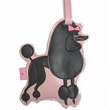 fluff BLACK POODLE Luggage Tag