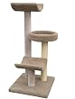 Molly and Friends "Layabout" Premium Handmade 3-Tier Cat Tree with Sisal, Model 323, Beige