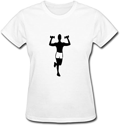 CHANGQING Dumbelle Exercise 13 Tee For Women XXL White