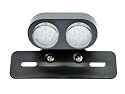 Custom Black LED Integrated Taillight Brake Light Turn Signals License Plate Light Fender Eliminator Plate Tag Holder for Harley, Honda, Yamaha, Suzuki, Kawasaki, Custom Bike, Cruiser, Choppers, Scooters, Vespa, Moped