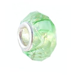 Pandora Style Charm Bead (Z140) Faceted Glass (14mm x 9mm) (fits Troll too)