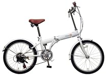 TOP ONE シマノ6段ギア搭載 折畳自転車 20インチ パールホワイト NKG206PW