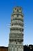 Wallmonkeys Peel and Stick Wall Decals - Leaning Tower of Pisa with Blue Sky - Removable Graphic