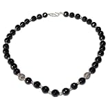 Necklaces in Sterling Silver and Black Onyx Gemstone 20 inches