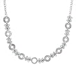 Necklace With 10.15ctw Precious Stones - Genuine Diamonds and Topazes in 925 Sterling silver. Total item weight 26.5g Length 16.5in