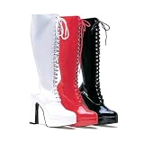 557-GINA, 5 Heel Stretch Knee Boot With Inner Zipper by Ellie Shoes
