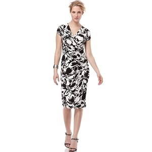 Buy AK Anne Klein Dress, Cap Sleeve Ruched Floral Knit by Anne Klein New York