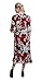 VAMEI 1950's Women's V Neck Floral Print 3/4 Sleeve Wrap Belted Dress