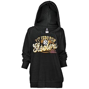 NFL Ladies Pullover Brushed Fleece Hoody, Pittsburgh Steelers, X-Large