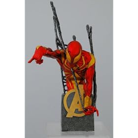 Marvel Universe: New Avengers Civil War Iron Armor Spider-Man 'Chrome' Variant Bust Wizard World Los Angeles 2007 Exclusive! Limited to 500
