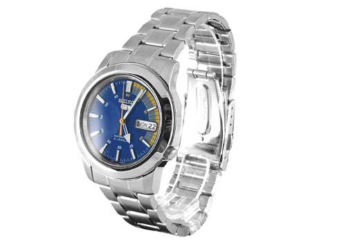 Seiko Men's SNKK27 Stainless Steel Analog with Blue Dial Watch