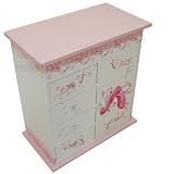 Ballerina Jewellery Box. Girls Pink Musical Armoire.