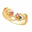 14K Yellow Gold Mother's Ring - 4 Gemstone -- YOU CHOOSE THE COLORS!