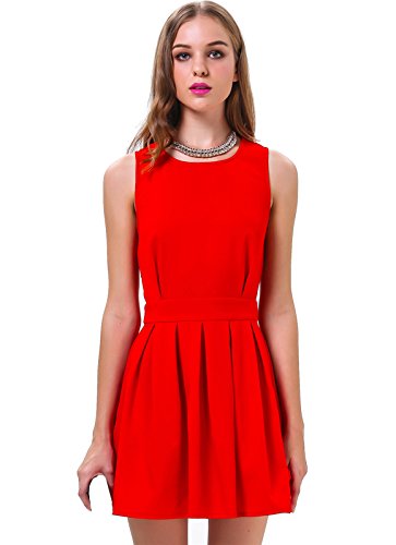 SheIn Women's Sleeveless Backless Cut Out Party Sexy Short Dress