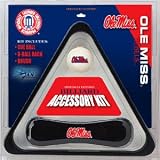 Ole Miss Rebels Billiard Accessories Kit - includes Triangle Rack, Cue Ball and Brush