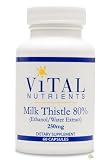 Vital Nutrients Milk Thistle 80% (Ethanol/Water Extract) 250mg 60 Capsules