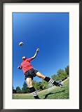 Woman Playing Soccer Framed Photographic Poster Print by FogStock, 21x29