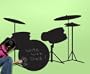 Drums Chalkboard Peel and Stick Wall Decal