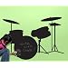 Drums Chalkboard Peel and Stick Wall Decal