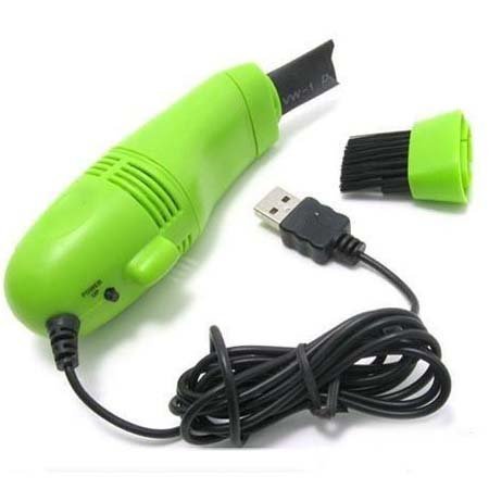 HK MINI USB Gadget Keyboard Vacuum Keyboard Dust Cleaner For PC Laptop Computer Green