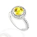 3.0 TCW GENUINE LEMON QUARTZ & DIAMOND BEZEL RING 14K