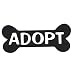 Adopt Dog Bone Set of 4 Black Vinyl Car Decal Sticker Animal Rescue Dog Lover