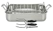 Cuisinart Chef's Classic Stainless 16-Inch Roaster with Rack and 3-Piece Roasting Set