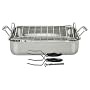 Cuisinart Chef's Classic Stainless 16-Inch Roaster with Rack and 3 Piece Roasting Set