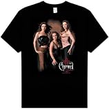 Charmed TV Show THREE HOT WITCHES Unisex Adult Black T-shirt, 3XL