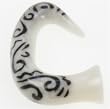 BONE PLUG WHITE FISH HOOK WITH BLACK DESIGN 6g - Sold Individually